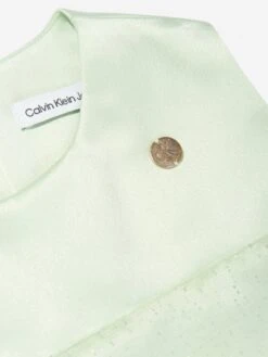Calvin Klein Jeans Girls Shimmer Layered Dress In Green -Monna Clothing Shop CALS4027 AMBROSIA 3