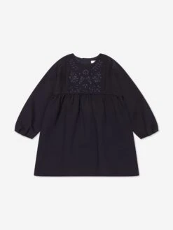 Chloé Girls Embroidered Milano Dress In Navy