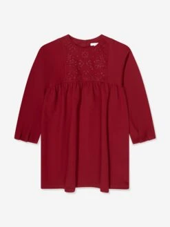 Chloé Girls Embroidered Milano Dress In Red