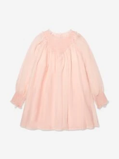 Chloé Girls Smocked Ceremony Dress In Pink