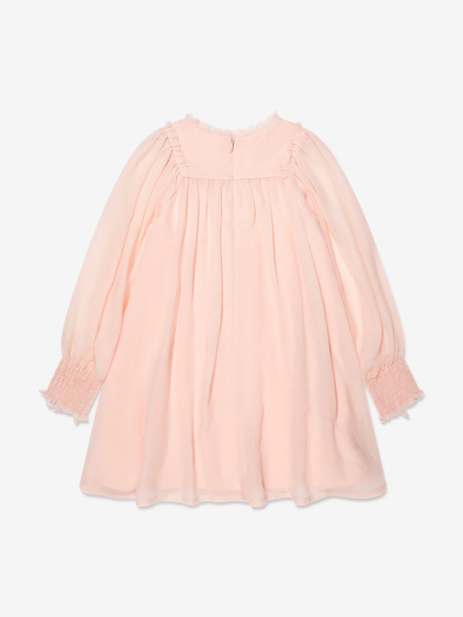 Chloé Girls Smocked Ceremony Dress In Pink 4 Chloé Girls Smocked Ceremony Dress In Pink - Image 2