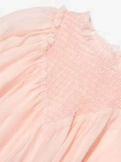 Chloé Girls Smocked Ceremony Dress In Pink 8 Chloé Girls Smocked Ceremony Dress In Pink -Monna Clothing Shop CHLA3036 45K 3