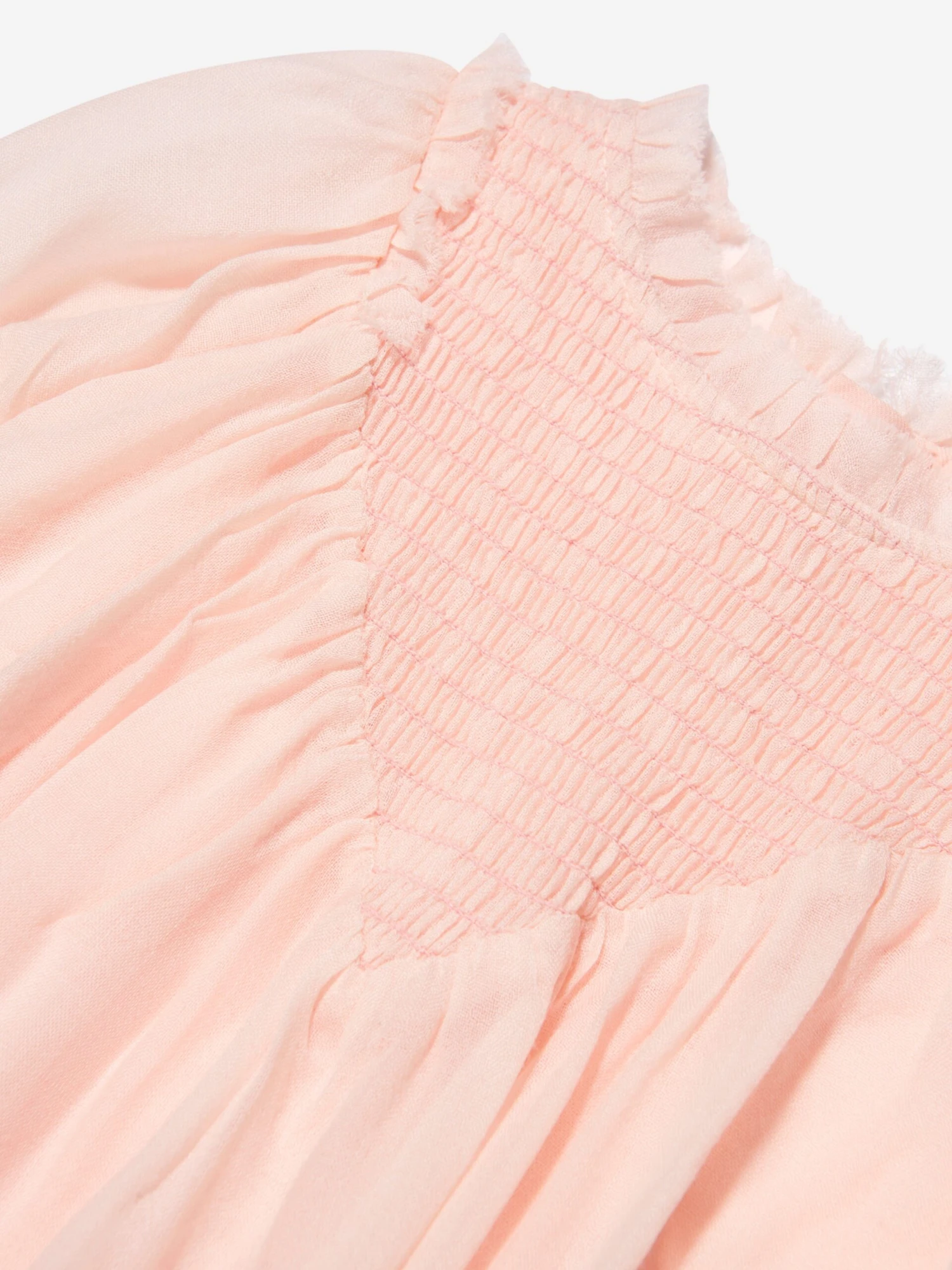 Chloé Girls Smocked Ceremony Dress In Pink 5 Chloé Girls Smocked Ceremony Dress In Pink - Image 3