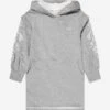Chloé Girls Hooded Sweater Dress In Grey