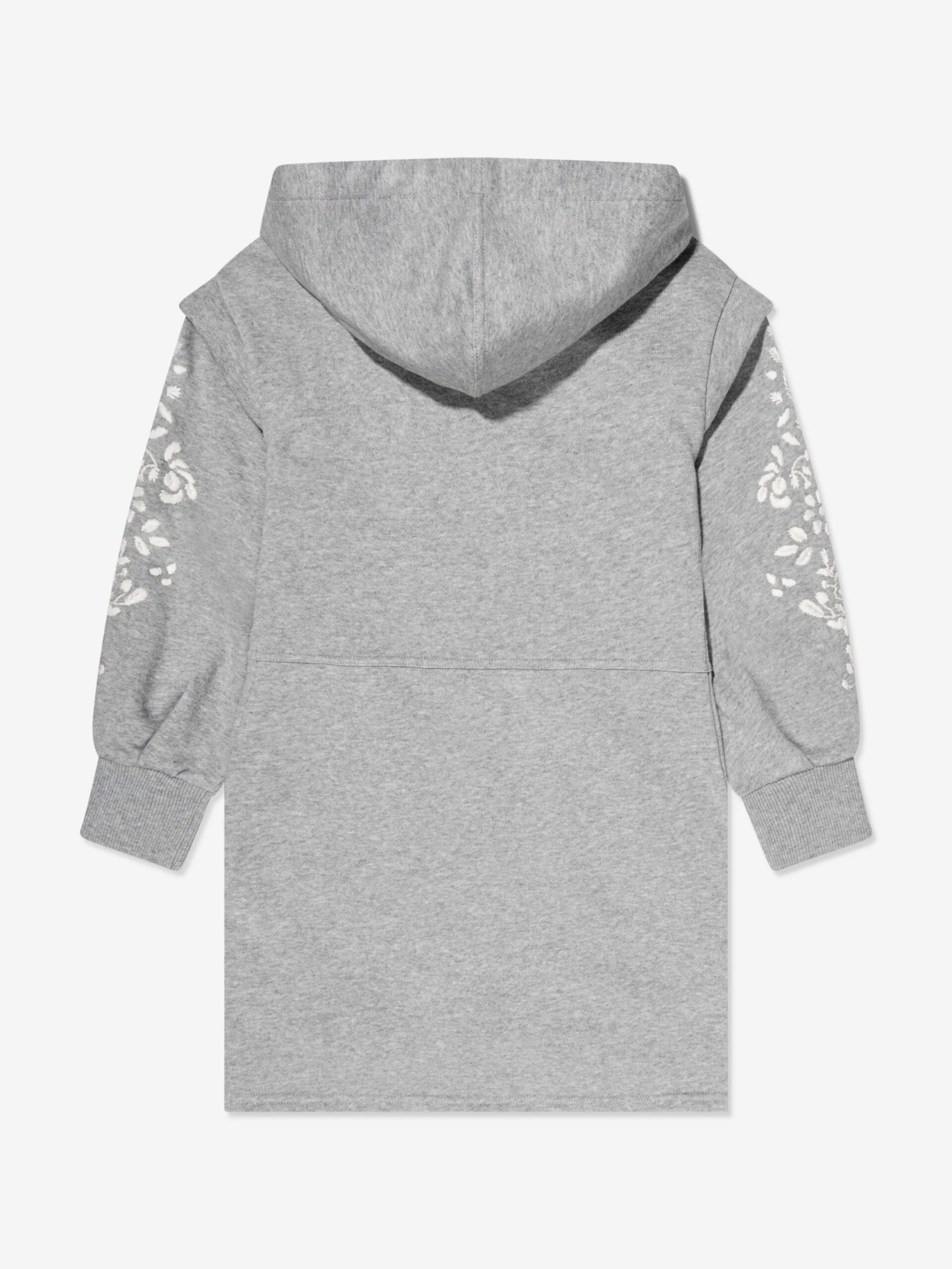 Chloé Girls Hooded Sweater Dress In Grey 5 Chloé Girls Hooded Sweater Dress In Grey - Image 3