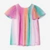 Chloé Baby Girls Crepe Rainbow Dress In Multicolour -Monna Clothing Shop CHLS4006 MULTICOLOURED 1