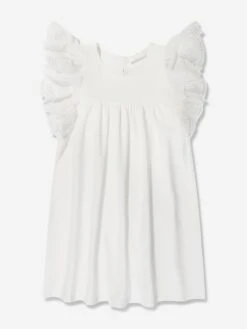 Chloé Girls Ruffle Dress In White