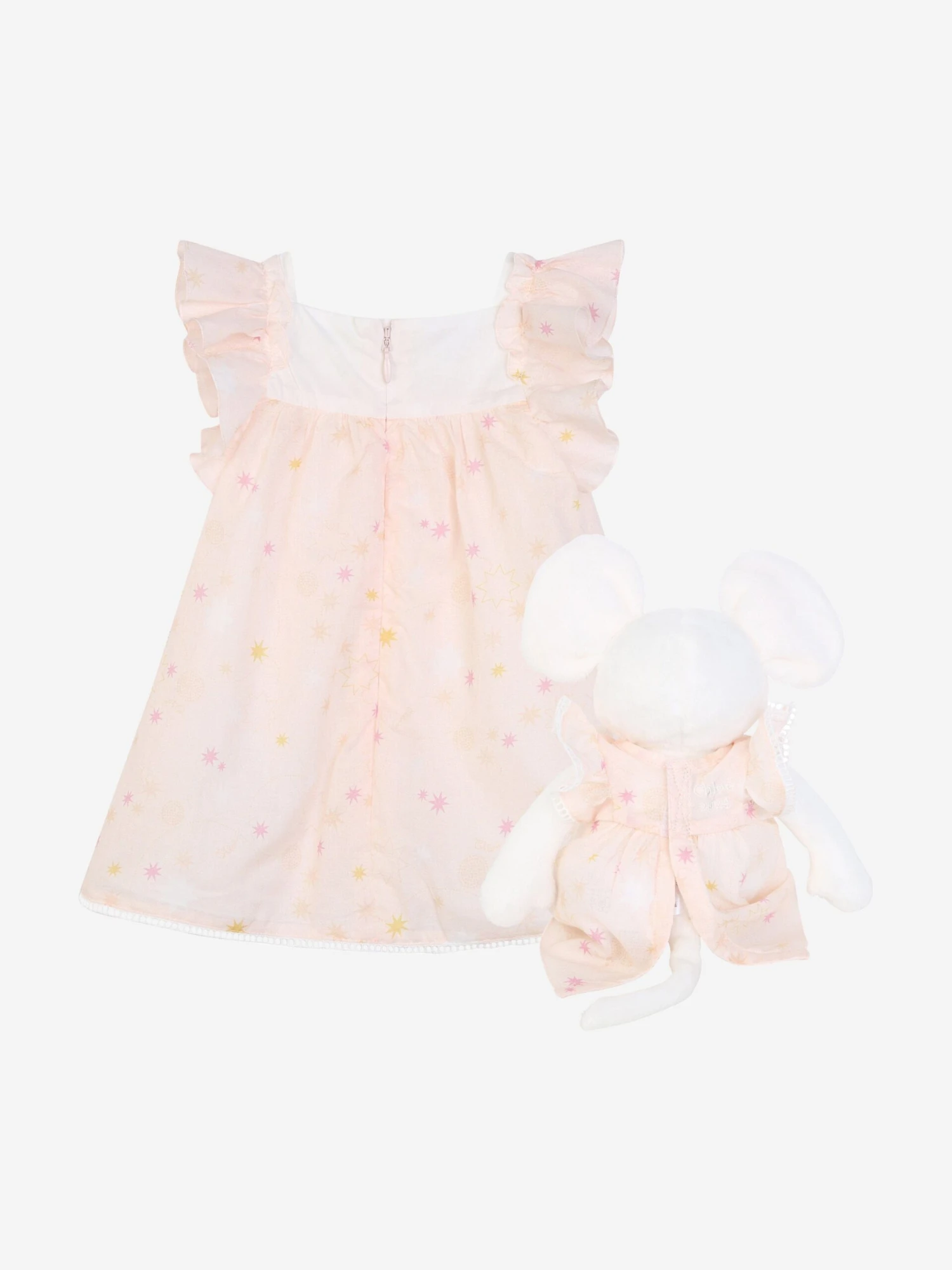 Chloé Baby Girls Dress And Soft Toy Gift Set In Pink 10 Chloé Baby Girls Dress And Soft Toy Gift Set In Pink - Image 8