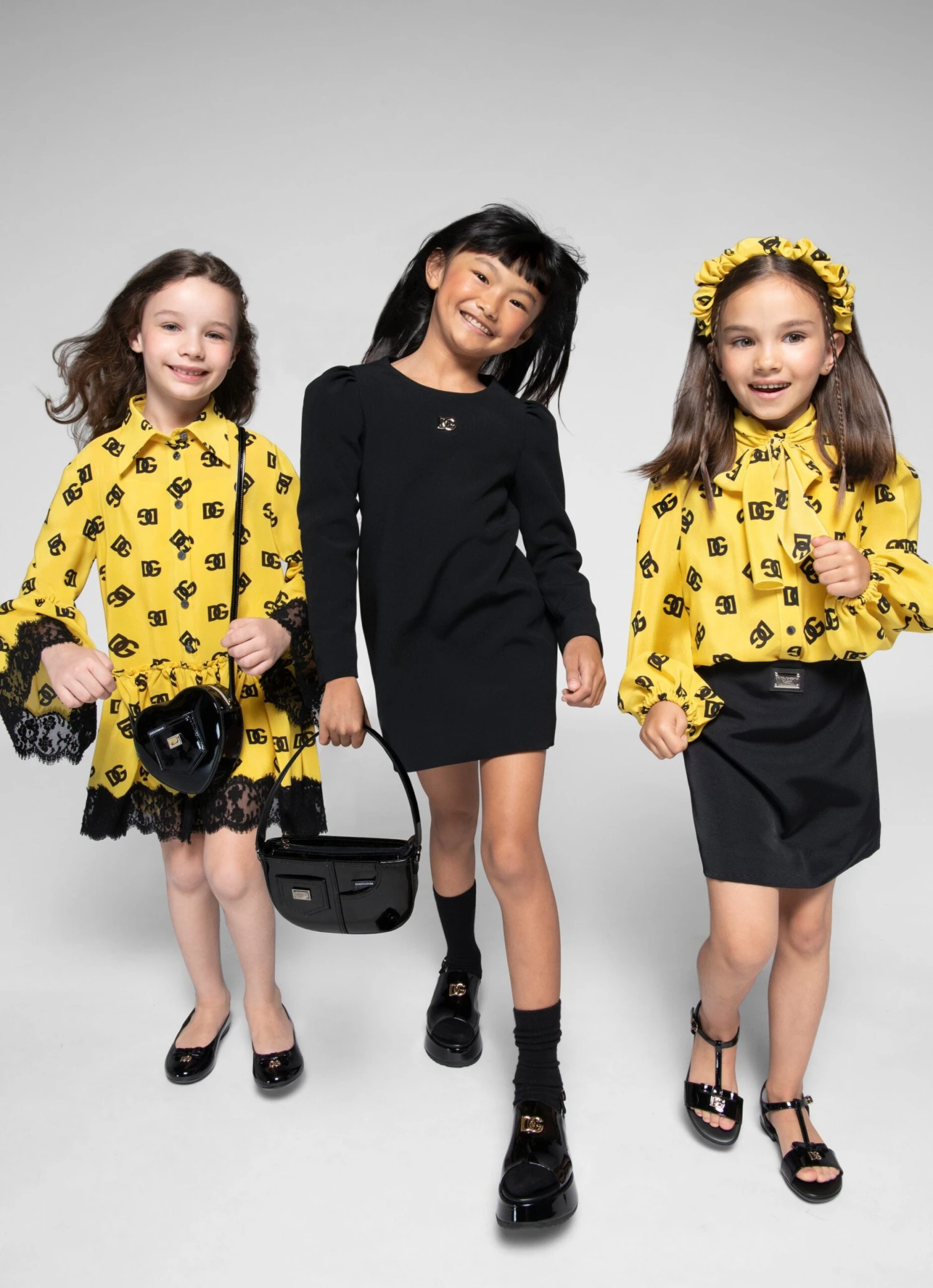 Girls Metal Logo Dress In Black 4 Girls Metal Logo Dress In Black - Image 2