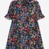 Girls Silk Wildflowers Dress In Black 2 Girls Silk Wildflowers Dress In Black -Monna Clothing Shop DAGA3148 HN2ZC 1