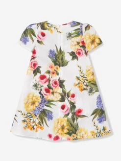 Baby Girls Flower Print Dress In Multicolour -Monna Clothing Shop DAGS4072 MULTICOLOURED 3