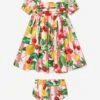 Baby Girls Lemon And Cherry Dress In Multicolour 2 Baby Girls Lemon And Cherry Dress In Multicolour -Monna Clothing Shop DAGS4076 MULTICOLOURED 1