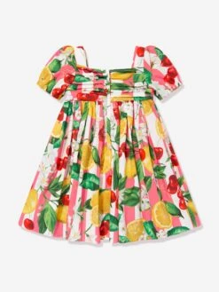 Baby Girls Lemon And Cherry Dress In Multicolour 9 Baby Girls Lemon And Cherry Dress In Multicolour -Monna Clothing Shop DAGS4076 MULTICOLOURED 3