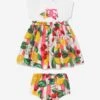 Baby Girls Fruit Print Dress In White -Monna Clothing Shop DAGS4079 WHITE 1