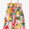 Girls Lemon Print Sleeveless Dress In Multicolour 1 Girls Lemon Print Sleeveless Dress In Multicolour -Monna Clothing Shop DAGS4137 MULTICOLOURED 1