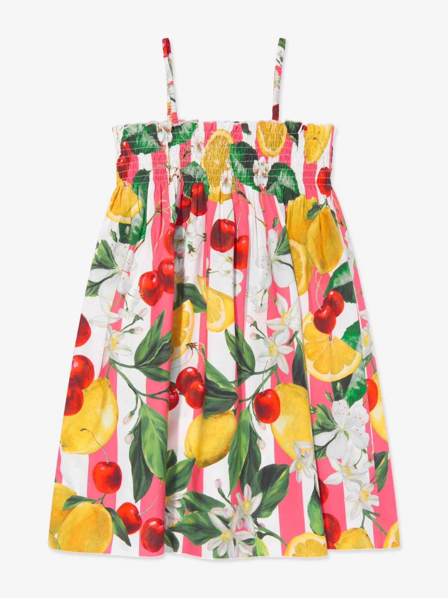Girls Lemon Print Sleeveless Dress In Multicolour 4 Girls Lemon Print Sleeveless Dress In Multicolour - Image 2