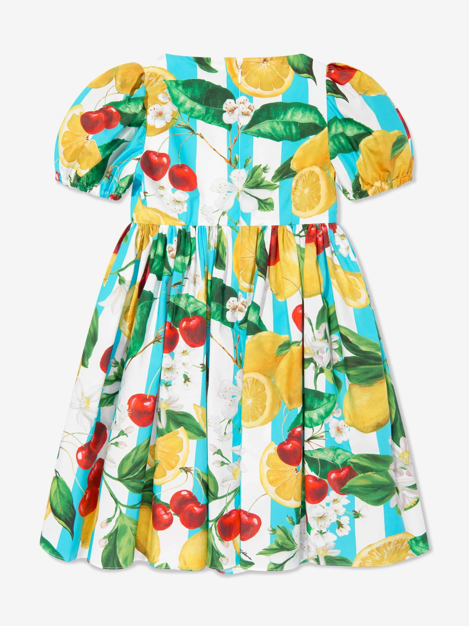 Girls Lemon Print Dress In Multicolour 4 Girls Lemon Print Dress In Multicolour - Image 2