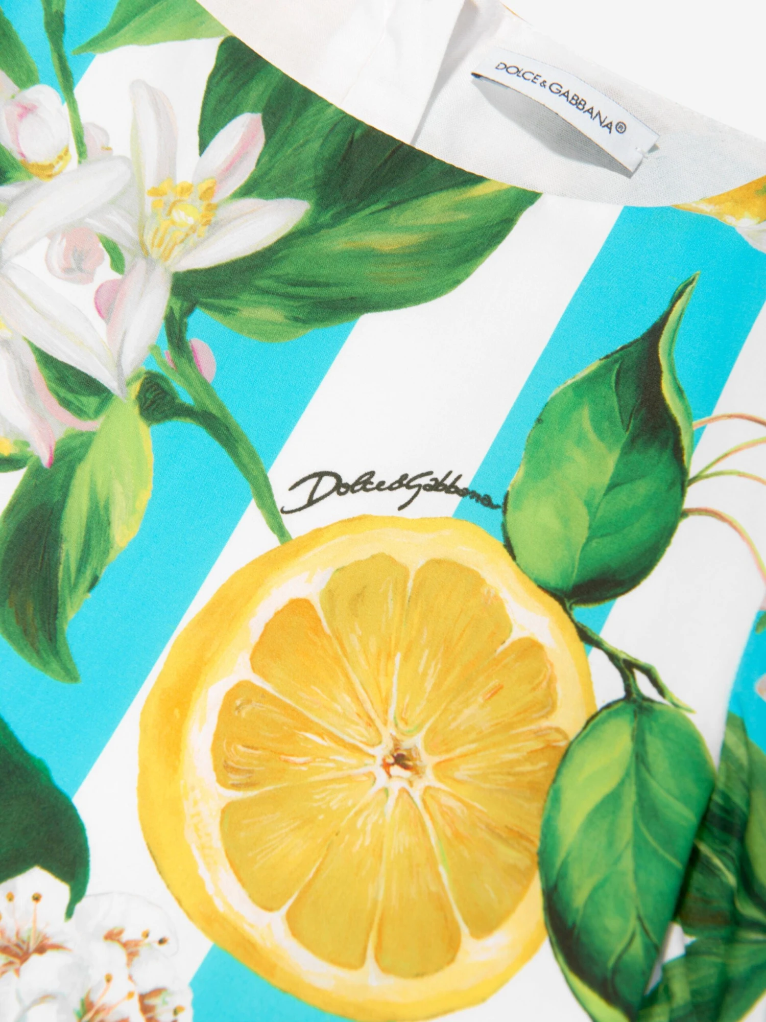 Girls Lemon Print Dress In Multicolour 5 Girls Lemon Print Dress In Multicolour - Image 3