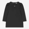 Girls Metal Logo Dress In Black