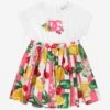 Girls Fruit Print T-Shirt Dress In Multicolour 1 Girls Fruit Print T-Shirt Dress In Multicolour -Monna Clothing Shop DAGS4159 MULTICOLOURED 1