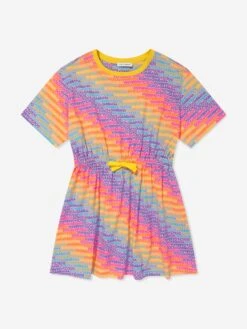 Girls Logomania Dress In Multicolour