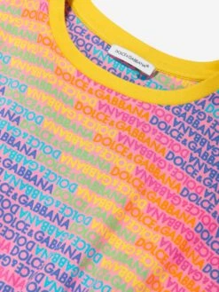 Girls Logomania Dress In Multicolour -Monna Clothing Shop DAGS4162 MULTICOLOURED 3