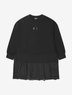 DKNY Girls Long Sleeve Milano Dress In Black