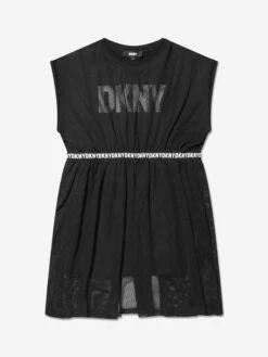 DKNY Girls 2-In-1 Milano Dress In Black -Monna Clothing Shop DKNA3020 09B 3