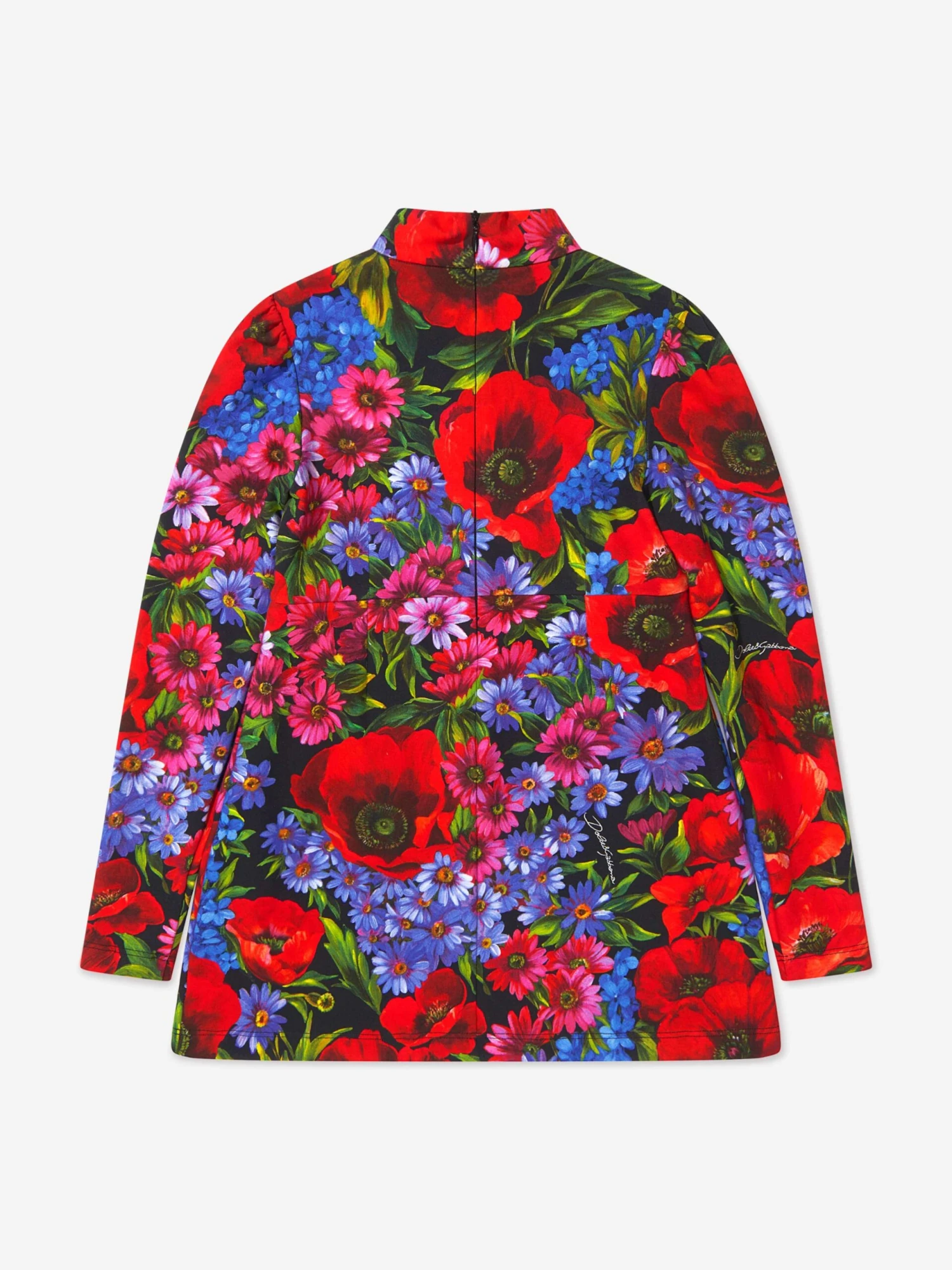 Girls Floral Print Long Sleeve Dress 4 Girls Floral Print Long Sleeve Dress - Image 2