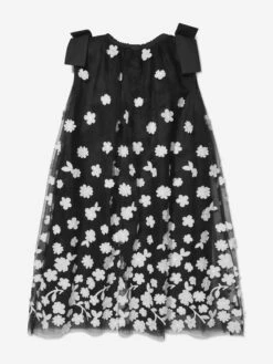 ELIE SAAB Girls Sleeveless Flower Dress With Bows 7 ELIE SAAB Girls Sleeveless Flower Dress With Bows -Monna Clothing Shop ELIS2010 930BC 2