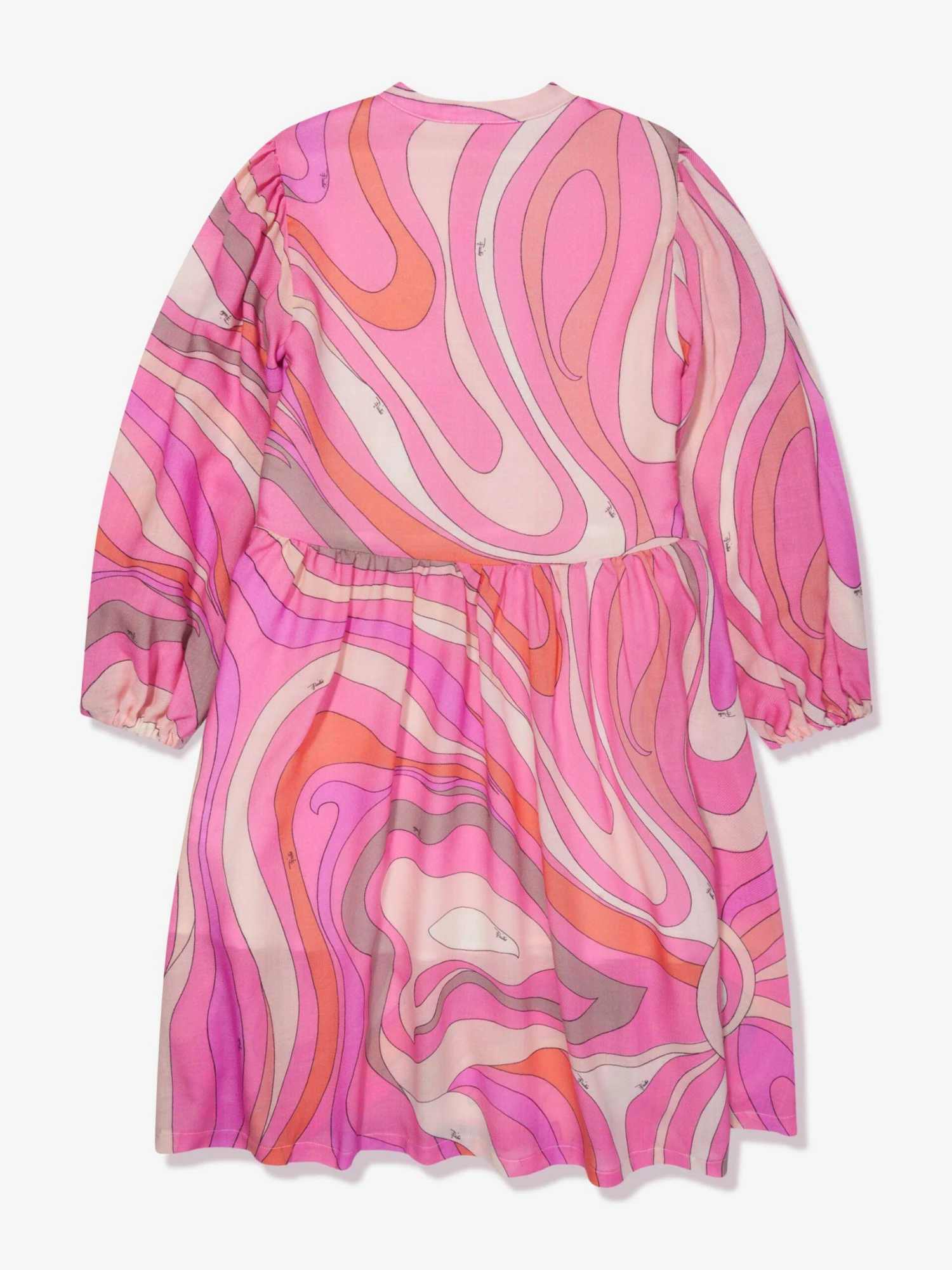 Girls Marmo Print Shirt Dress In Pink 5 Girls Marmo Print Shirt Dress In Pink - Image 3