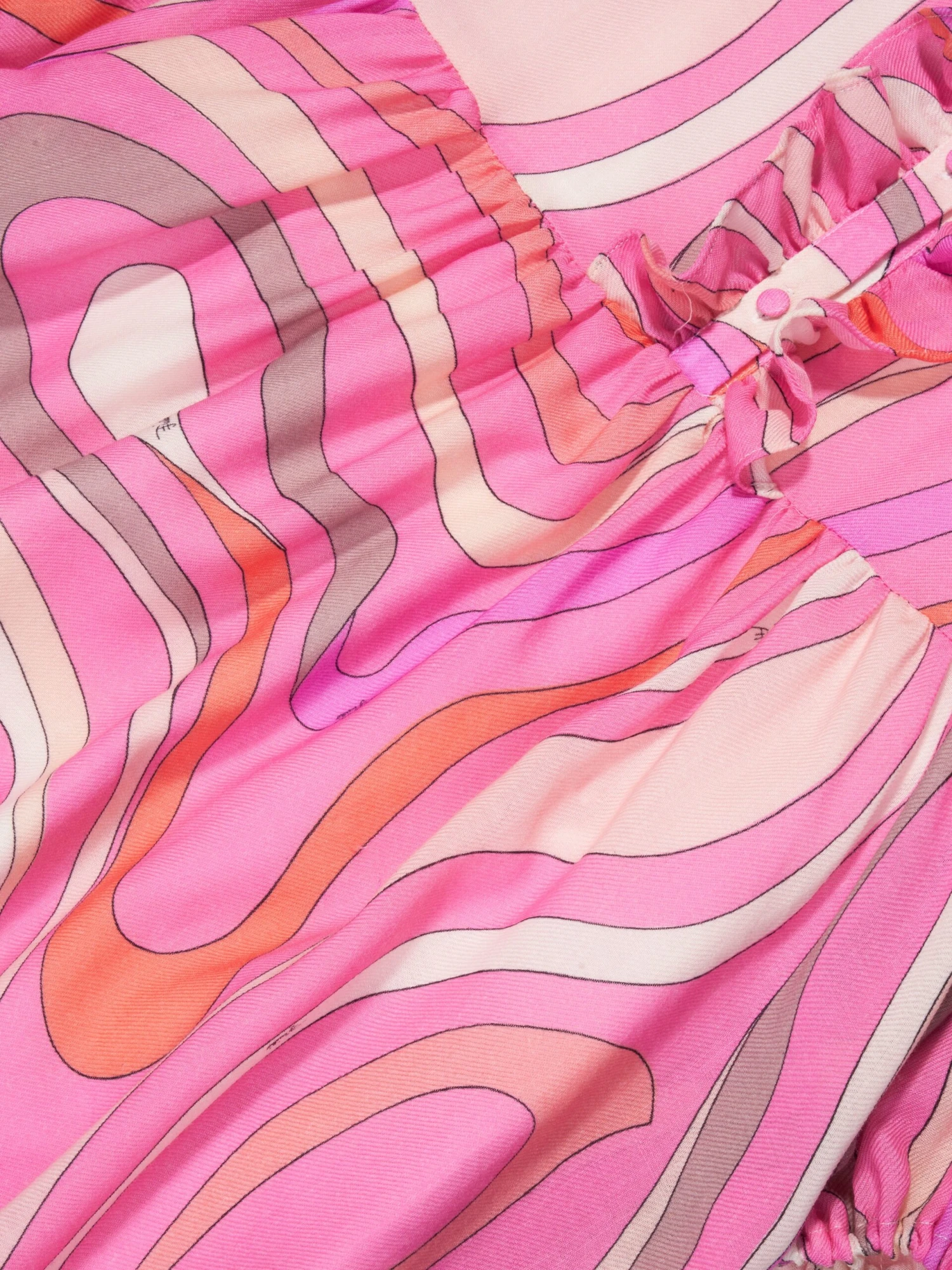 Girls Marmo Print Shirt Dress In Pink 7 Girls Marmo Print Shirt Dress In Pink - Image 5