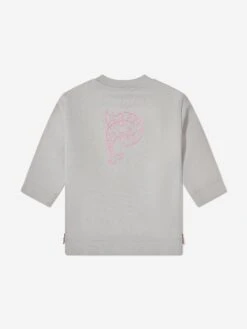 Girls Logo Sweater Dress In Grey -Monna Clothing Shop EMIA3006 900FU 2