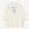 Girls Logo Jersey Dress In Ivory 2 Girls Logo Jersey Dress In Ivory -Monna Clothing Shop EMIA3029 186 1