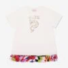 Girls Logo T-Shirt Dress In Ivory -Monna Clothing Shop EMIA3034 101 1