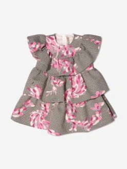 Girls Patterned Tiered Dress