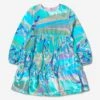 Girls Silk Patterned Dress -Monna Clothing Shop EMILIOPUCCI M49220 1