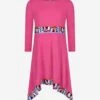 Girls Dress - Silk Blend Dress -Monna Clothing Shop EMIS0005 PINK 1