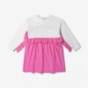 Girls Cotton Ruffle Trim Logo Dress -Monna Clothing Shop EMIS2005 100RS 1