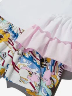 Girls Cotton Patterned Logo Dress -Monna Clothing Shop EMIS2007 100 3