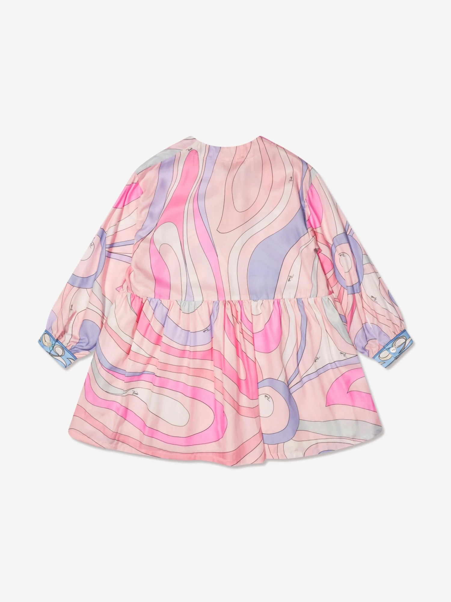 Girls Marmo Print Dress In Pink 4 Girls Marmo Print Dress In Pink - Image 2