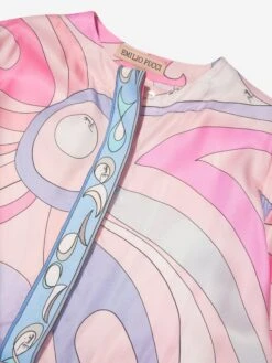 Girls Marmo Print Dress In Pink 8 Girls Marmo Print Dress In Pink -Monna Clothing Shop EMIS3009 500MC 3