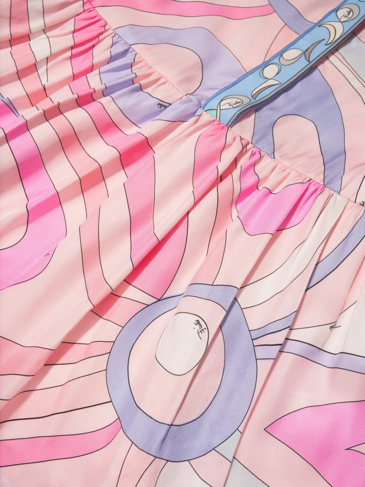 Girls Marmo Print Dress In Pink 6 Girls Marmo Print Dress In Pink - Image 4