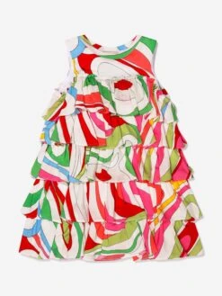 Girls Sleeveless Marmo Dress In Multicolour