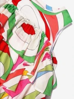 Girls Sleeveless Marmo Dress In Multicolour -Monna Clothing Shop EMIS3066 999 3