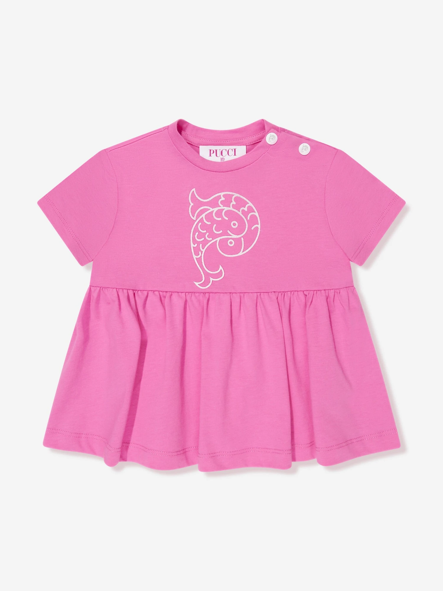 Baby Girls Logo Jersey Dress In Pink 3 Baby Girls Logo Jersey Dress In Pink