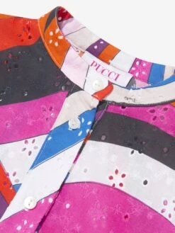 Girls Iride Woven Dress In Multicolour -Monna Clothing Shop EMIS4015 FUXIA MULTICOLOR 3