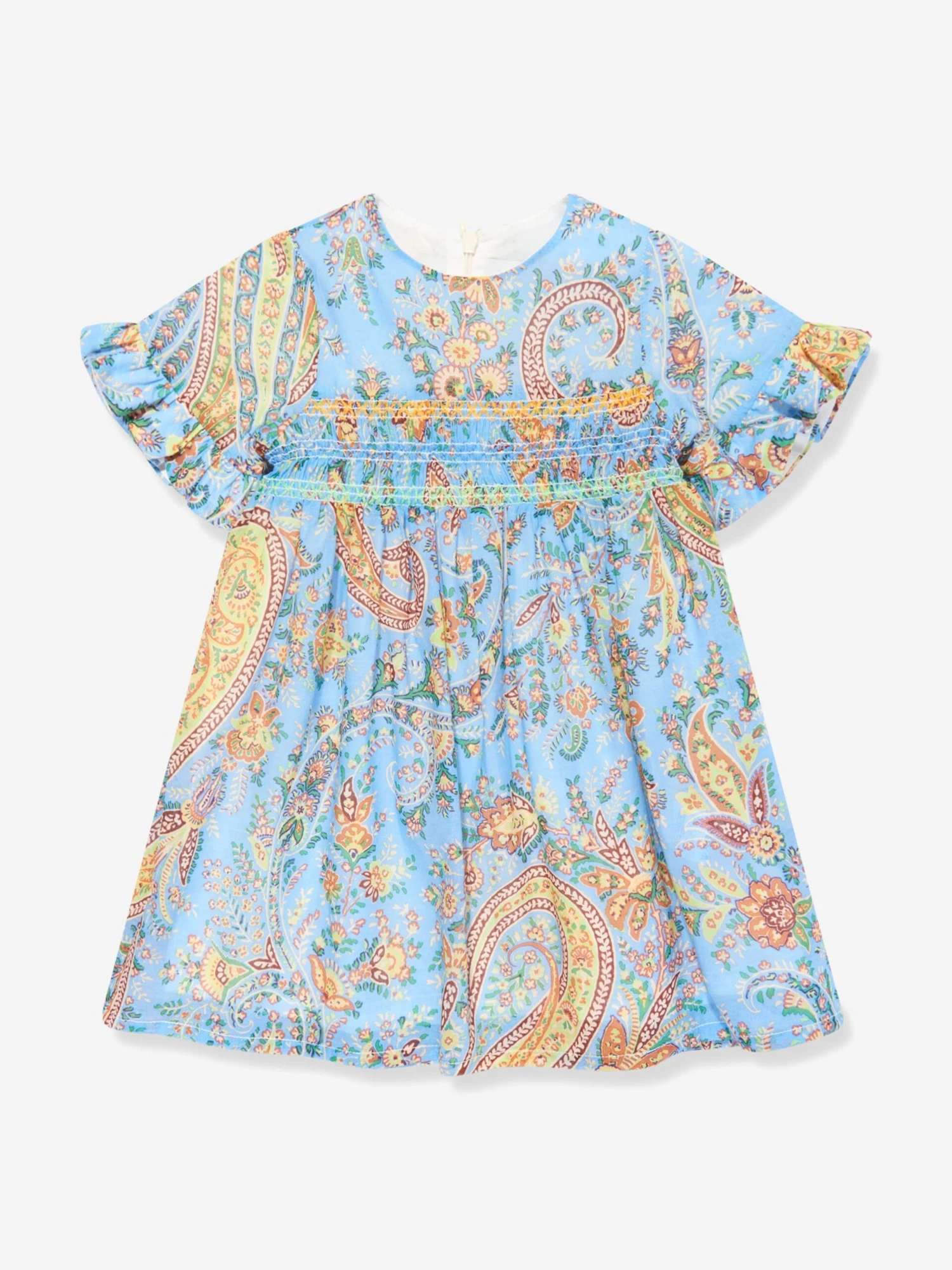 Etro Baby Girls Paisley Print Dress In Multicolour 3 Etro Baby Girls Paisley Print Dress In Multicolour