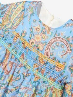 Etro Baby Girls Paisley Print Dress In Multicolour 8 Etro Baby Girls Paisley Print Dress In Multicolour -Monna Clothing Shop ETRS4012 CELESTE MULTICOLOR 3