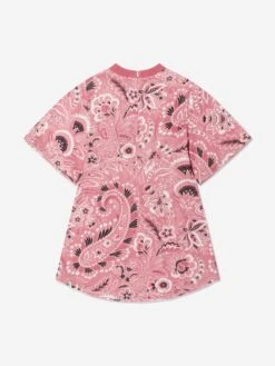 Etro Girls Floral Paisley Dress In Pink 7 Etro Girls Floral Paisley Dress In Pink -Monna Clothing Shop ETRS4015 ROSA LAMPONE AVORIO 2
